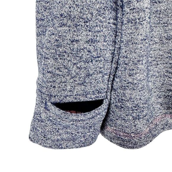 Betabrand Womens Bonfire Cowl Neck Navy Sweatshirt Size XL Kangaroo Pocket - Picture 6 of 14